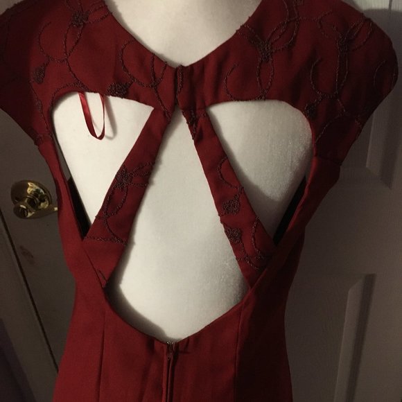 Beaded Red Dress - Picture 2 of 2
